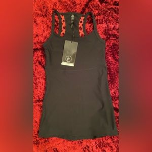 BNWT 90° Degree By Reflex Black/Pink Workout Tank Top
